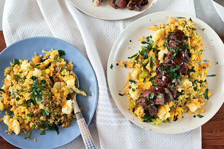 Orange soy glazed beef