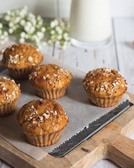 Carrot and banana oat muffins