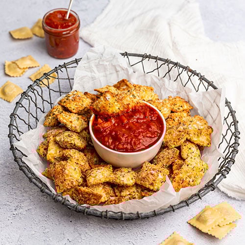 Baked ravioli bites