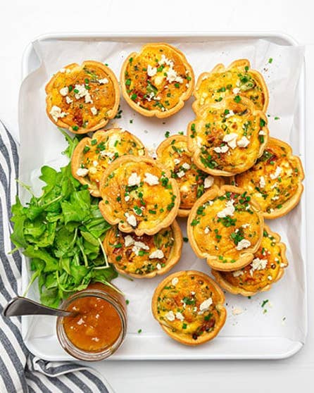 Mini bacon and asparagus quiches