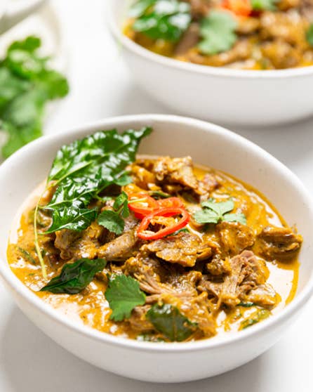Slow cooked lamb korma
