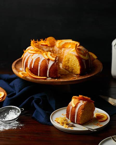 Glazed orange bundt cake