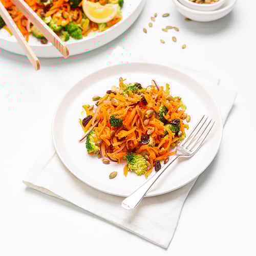Shredded carrot power salad