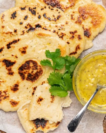 Flatbreads with garlic butter