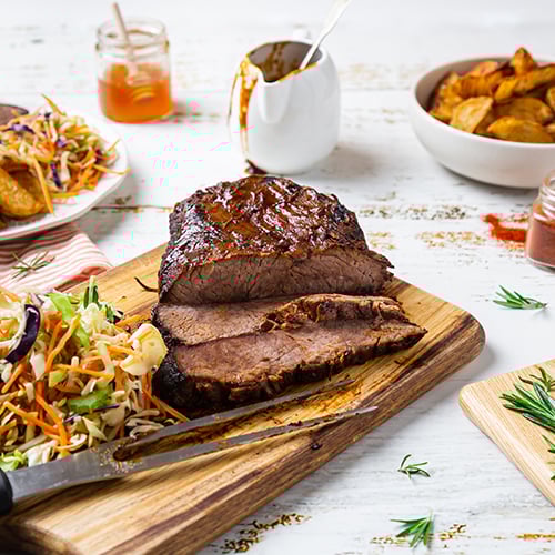 Slow cooked BBQ beef brisket