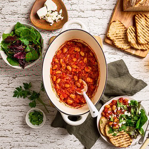 One-Pot-Greek-Inspired-Baked-Beans