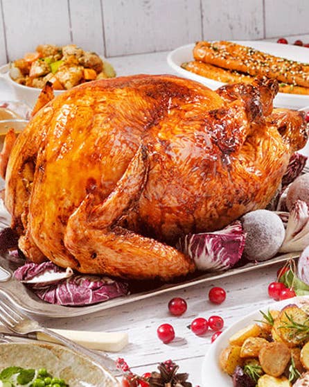 Roast turkey with lime and dijon mustard glaze