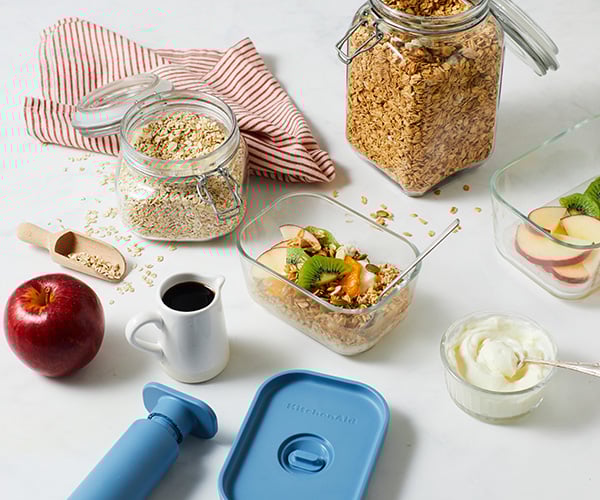 Apple crumble overnight oats