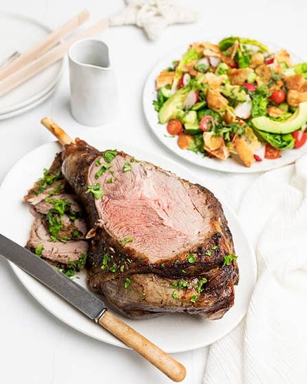 Spiced lamb with Lebanese inspired avocado salad