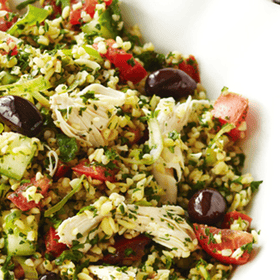 Chicken and tabbouleh salad