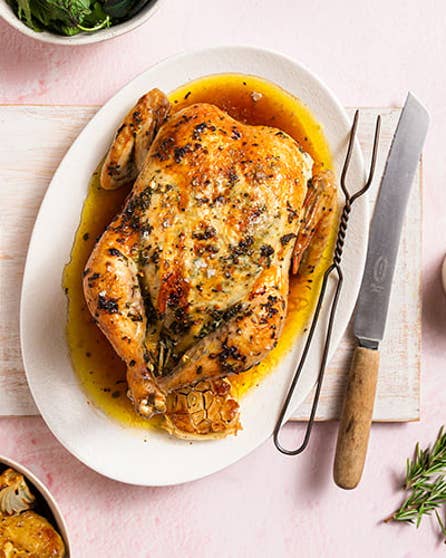 Roasted herb and garlic chicken