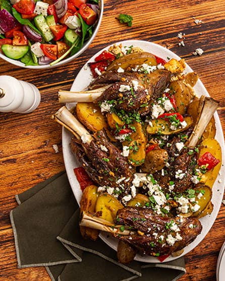 Greek-style lamb shanks (kleftiko)