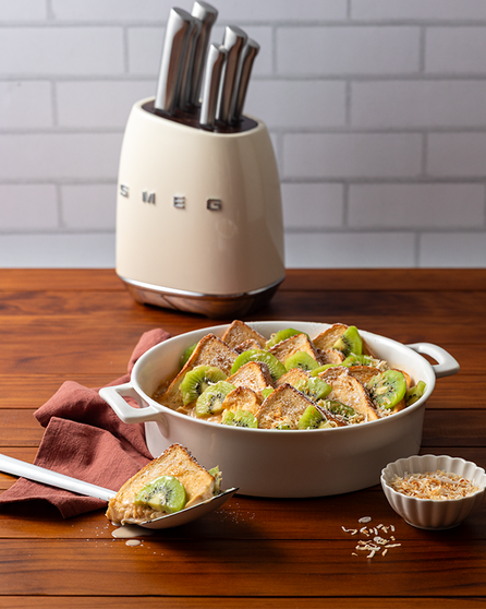 Coconut bread pudding