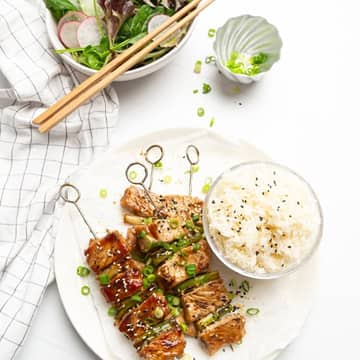 Spring onion yakitori