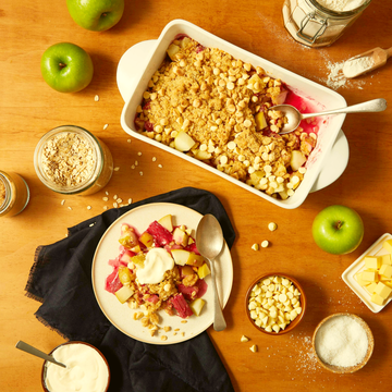 apple rhubarb and white chocolate