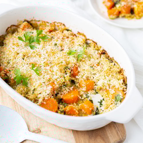 Carrot and parmesan gratin