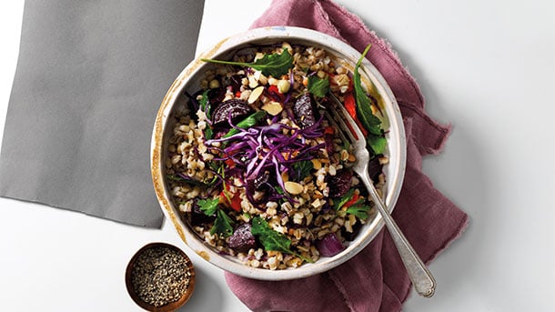 Pearl barley and roasted vegetable salad