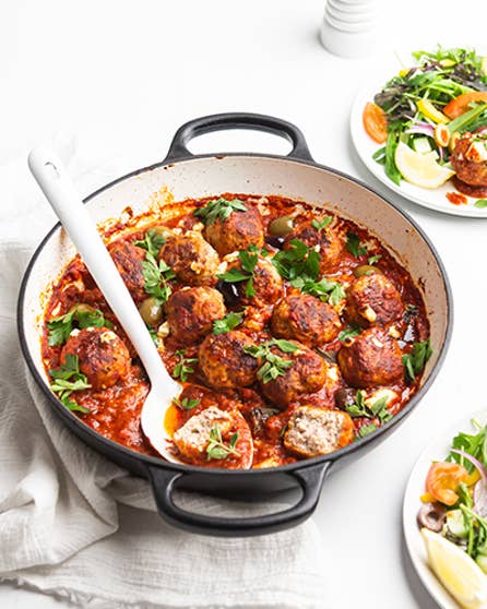 Mediterranean pork meatballs