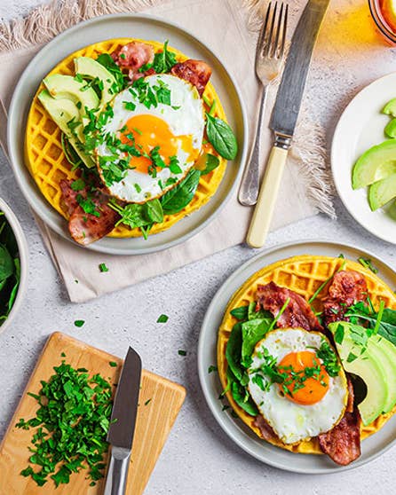 Keto breakfast chaffles