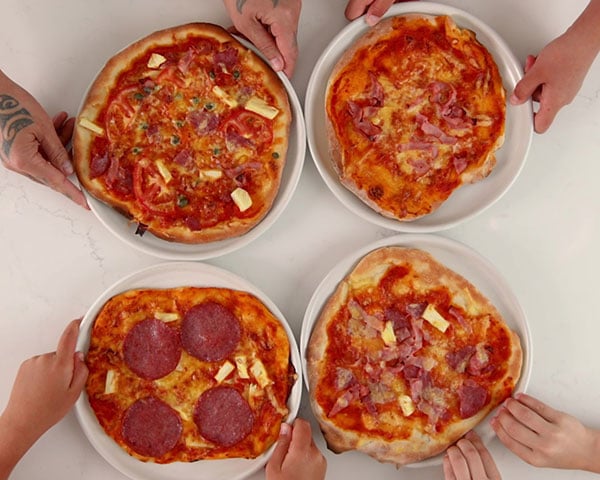 Hidden vegetable pizza