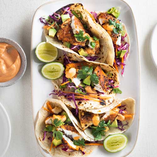 Cajun fish tacos