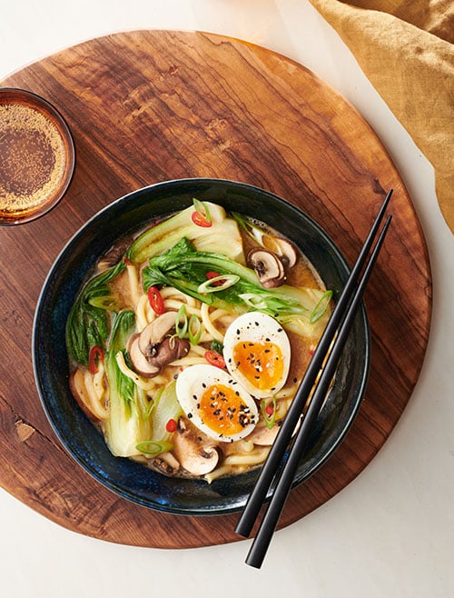 Vegetarian cheats noodle soup