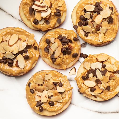 Peanut butter apple slices