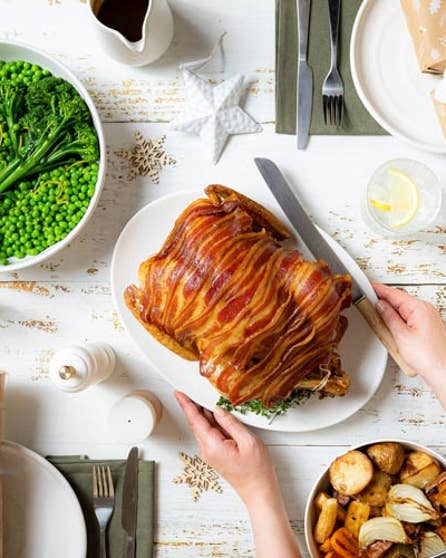 Festive roast turkey