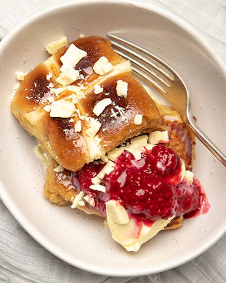 Easter hot cross bun French toast