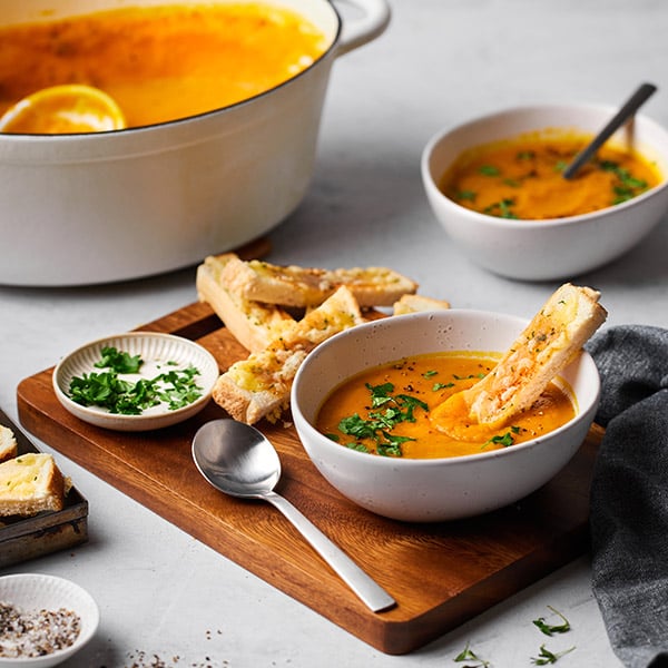 Creamy carrot soup