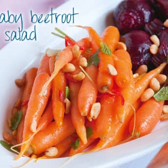 Warmbabybeetrootandcarrotsalad
