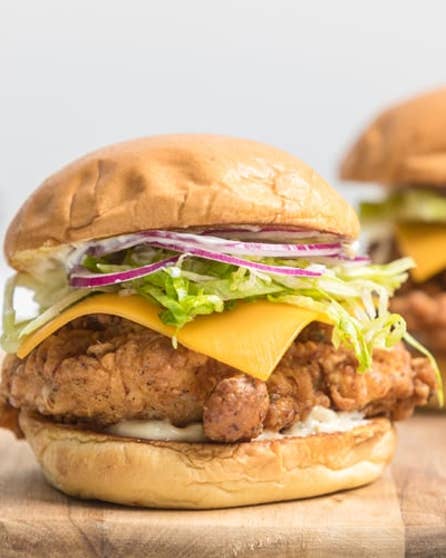 Fried chicken burger