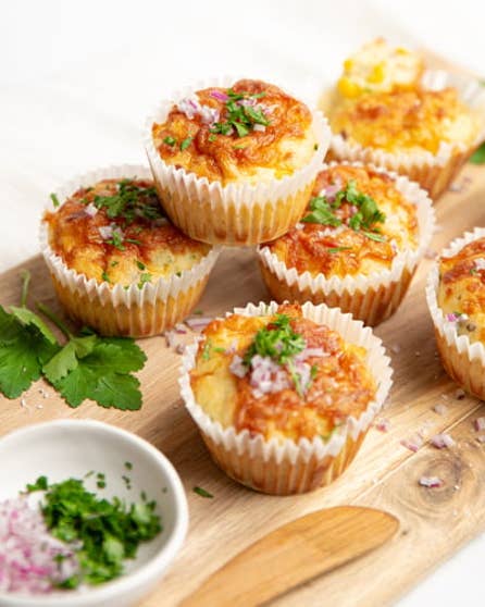 Cheese and red onion muffins