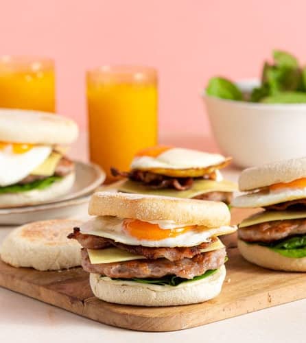 Breakfast sausage English muffins