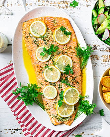 Lemon and dill baked salmon