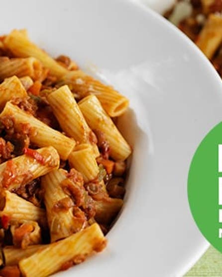 Vegetarian bolognese with hidden veggies