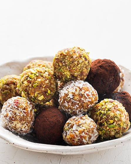 Date, apricot and almond bliss balls