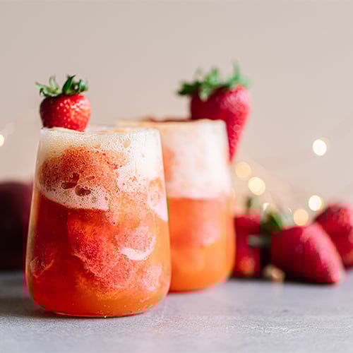 Christmas influencer peach and strawberry crush