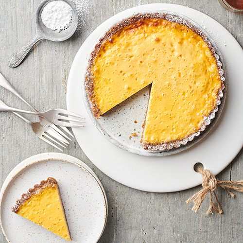 Lemon, honey & ginger tart