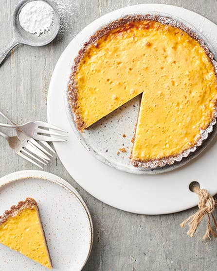 Lemon, honey & ginger tart