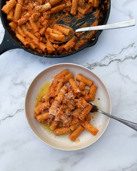 Creamy Tomato Pasta with Tuscan Sausage