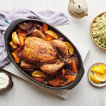 Moroccan style roast chicken