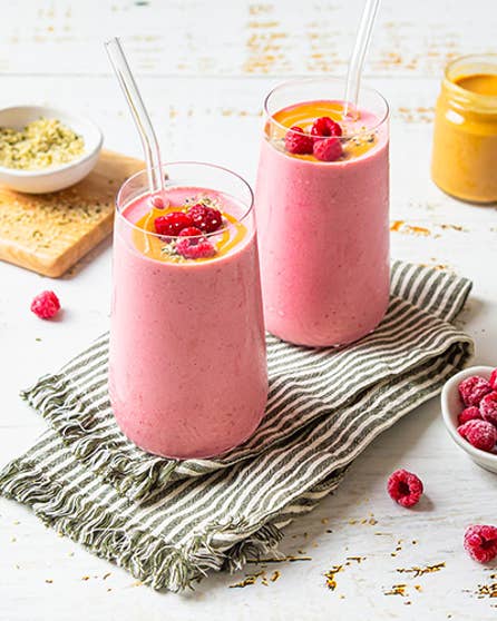 Peanut butter and jelly smoothie