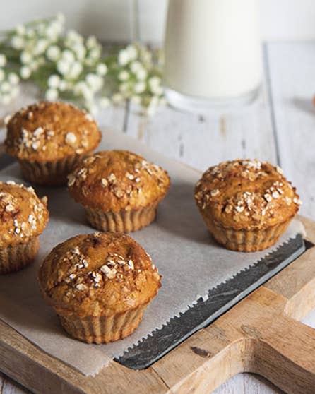 Carrot and banana oat muffins