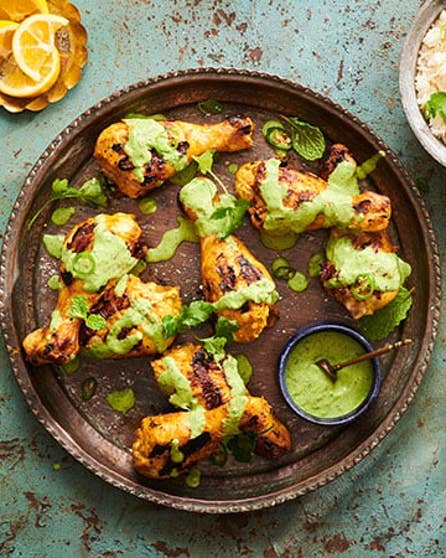 Indian-inspired BBQ chicken drumsticks