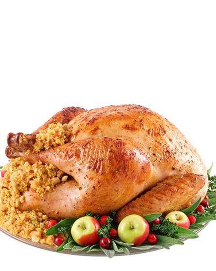 Roast turkey with apple and sage stuffing