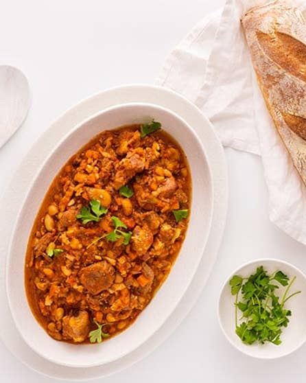 Lamb cassoulet with cannellini beans