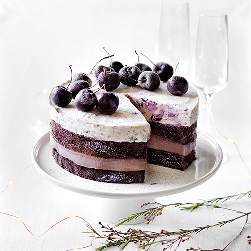 Black forest ice cream cake