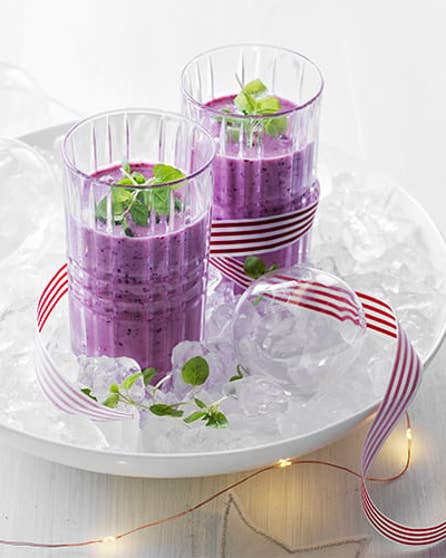 Vegan summer berry lassi