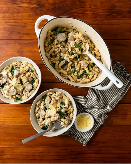 One pot pesto chicken pasta
